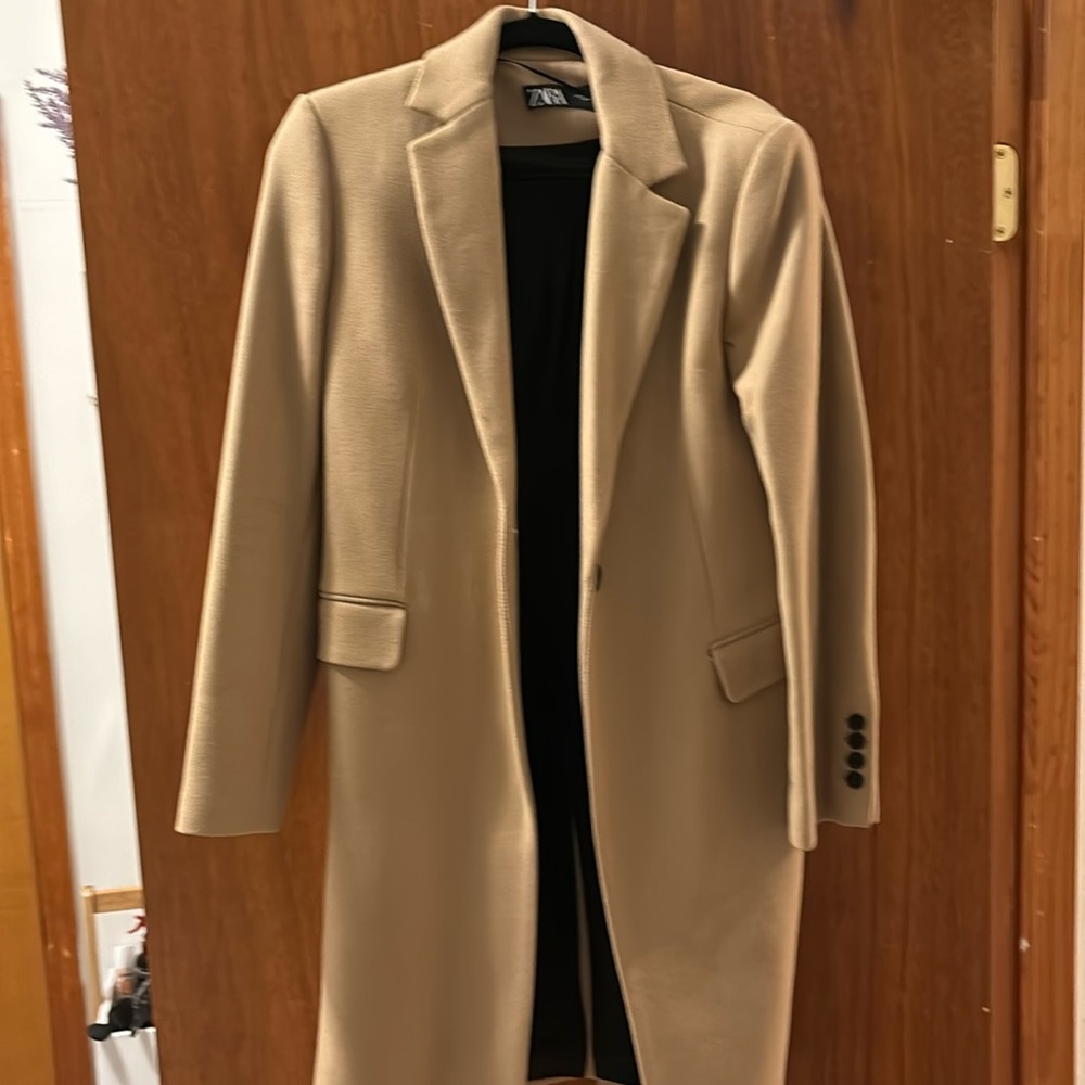 COPY - Zara Camel Trench Lapel Coat - Size Small
